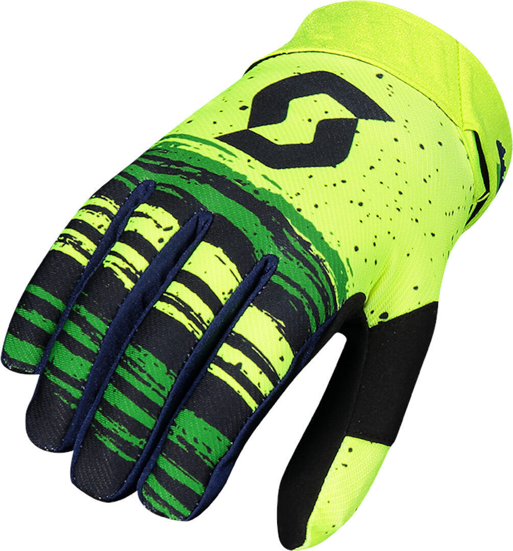 Scott 450 Noise Guantes de Motocross - Verde Amarillo (XL)