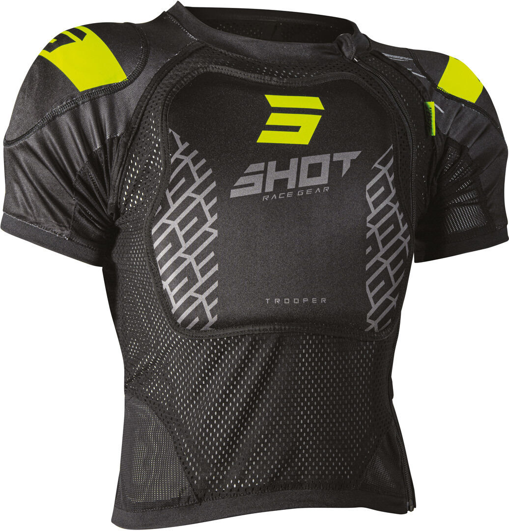 Shot Trooper Camisa protectora - Negro Amarillo (25 2XS)