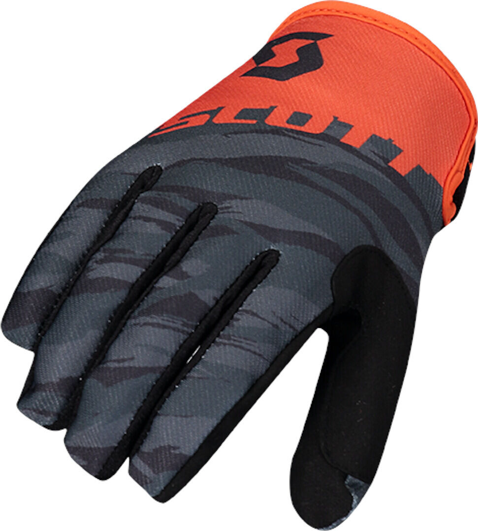 Scott 350 Dirt Guantes de Motocross para niños - Negro Naranja (S)