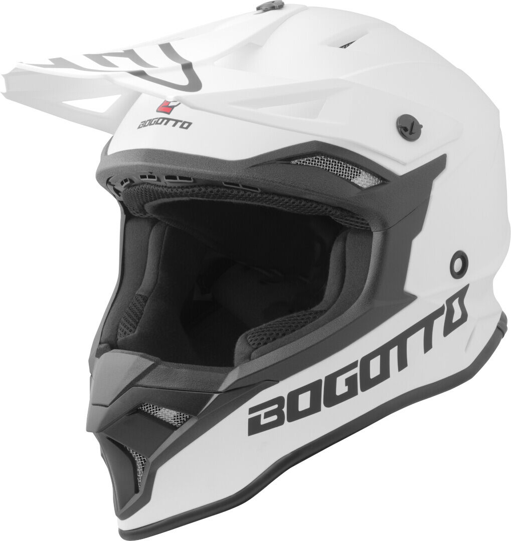 Bogotto V337 Solid Casco de Motocross - Blanco (XS)