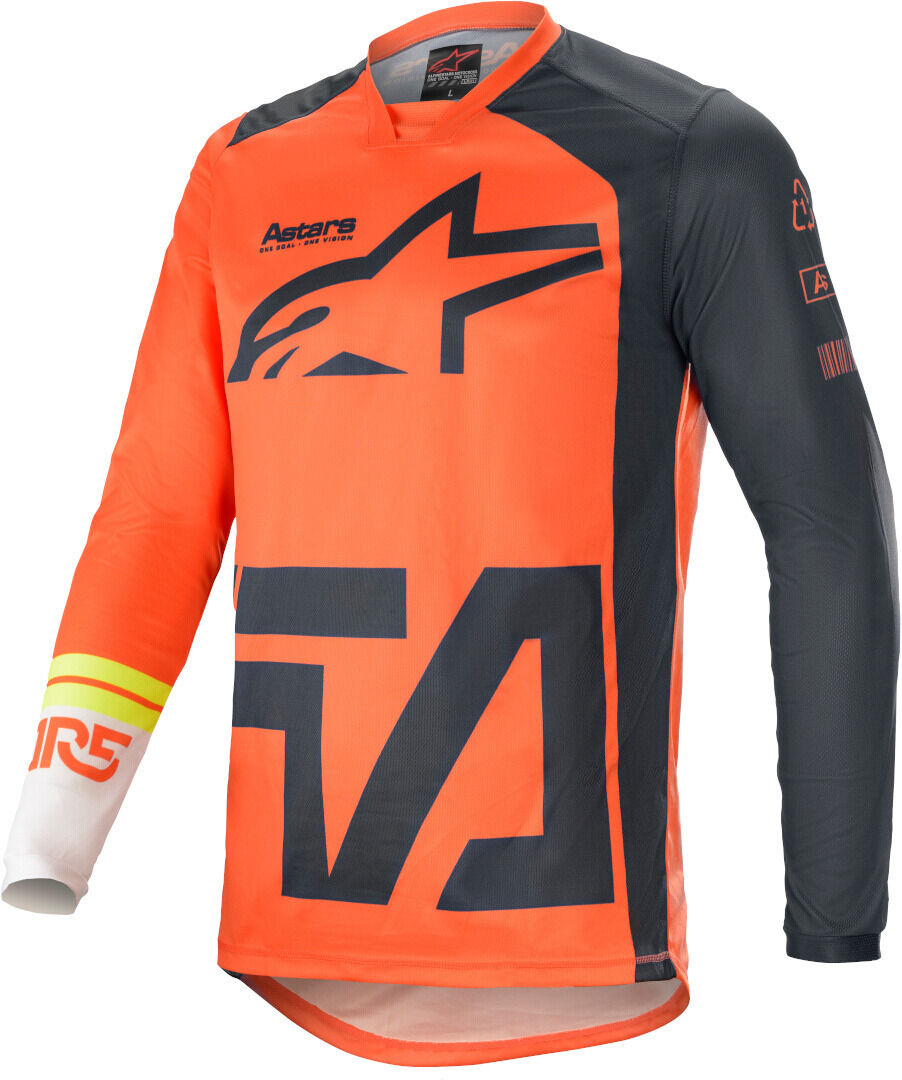 Alpinestars Racer Compass Motocross Jersey - Gris Naranja (XL)