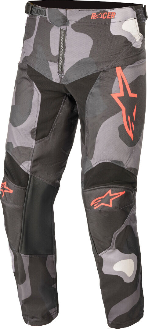 Alpinestars Racer Tactical Pantalones de Motocross Juvenil - Negro Rojo (XL)