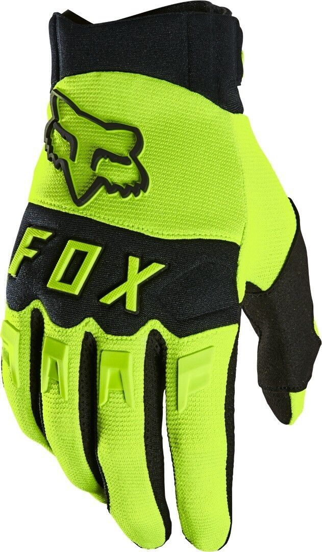 Fox Dirtpaw Guantes de Motocross - Negro Amarillo (2XL)