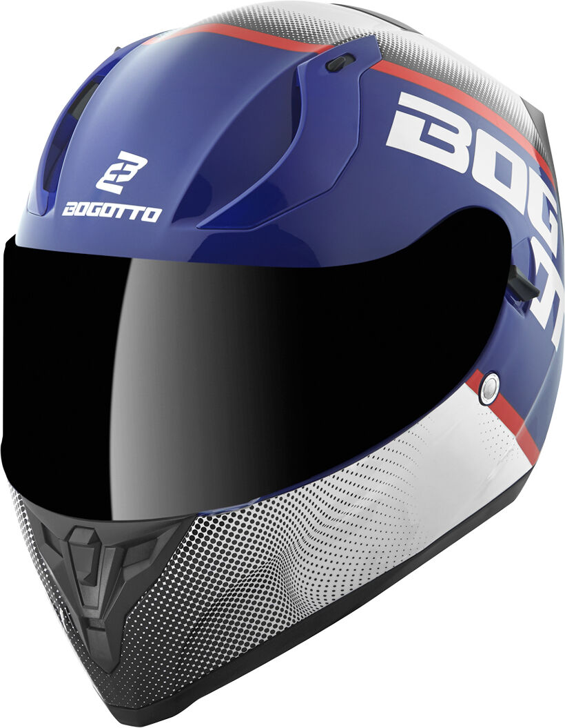 Bogotto V128 BG-X Casco - Blanco Turquesa Azul (XS)