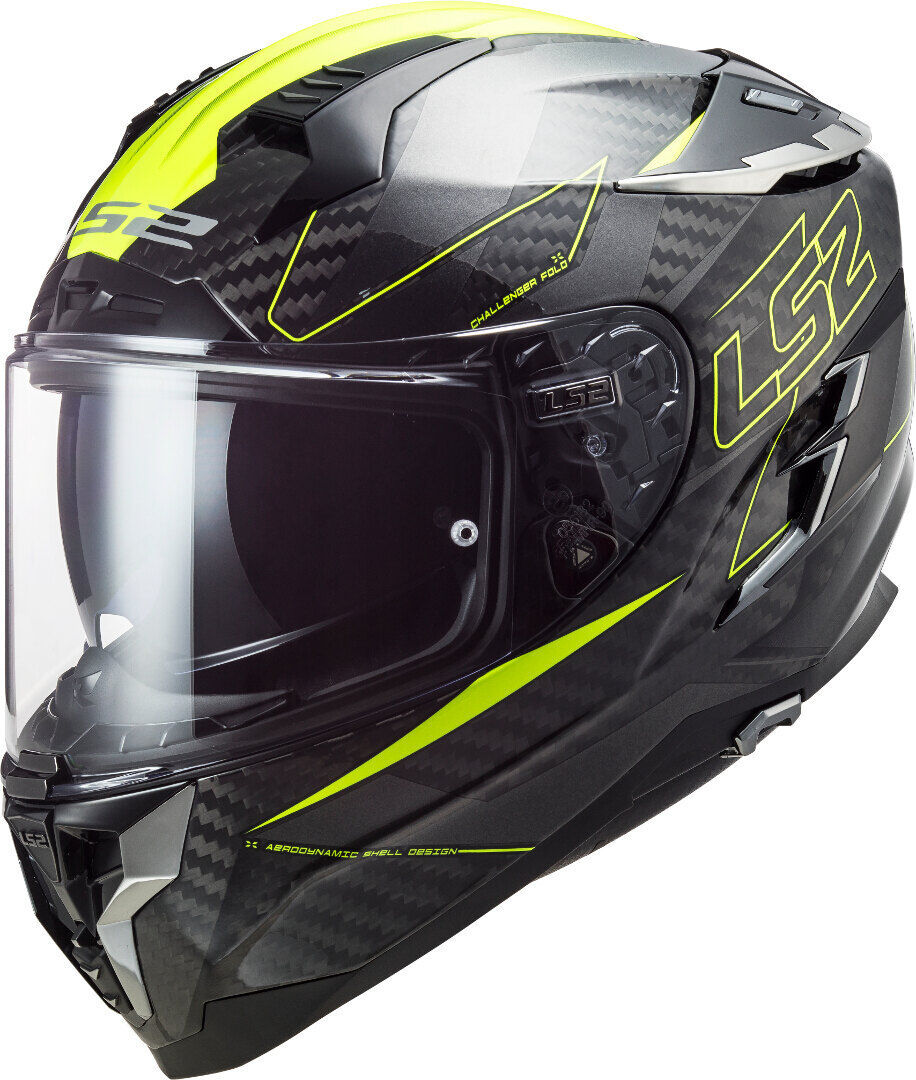 LS2 FF327 Challenger Fold Carbon Casco - Amarillo (S)