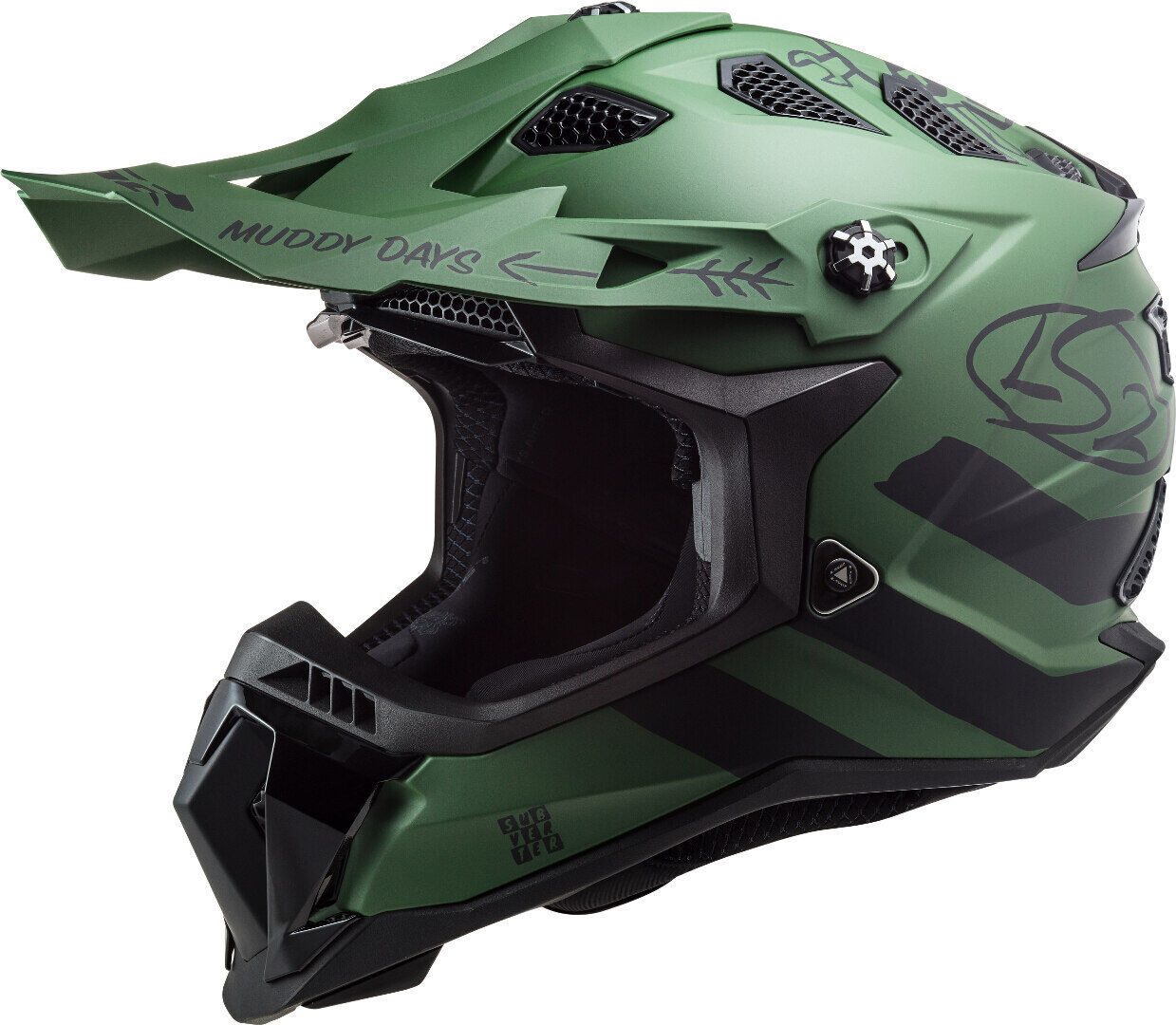 LS2 MX700 Subverter Evo Cargo Casco de motocross - Verde (XS)