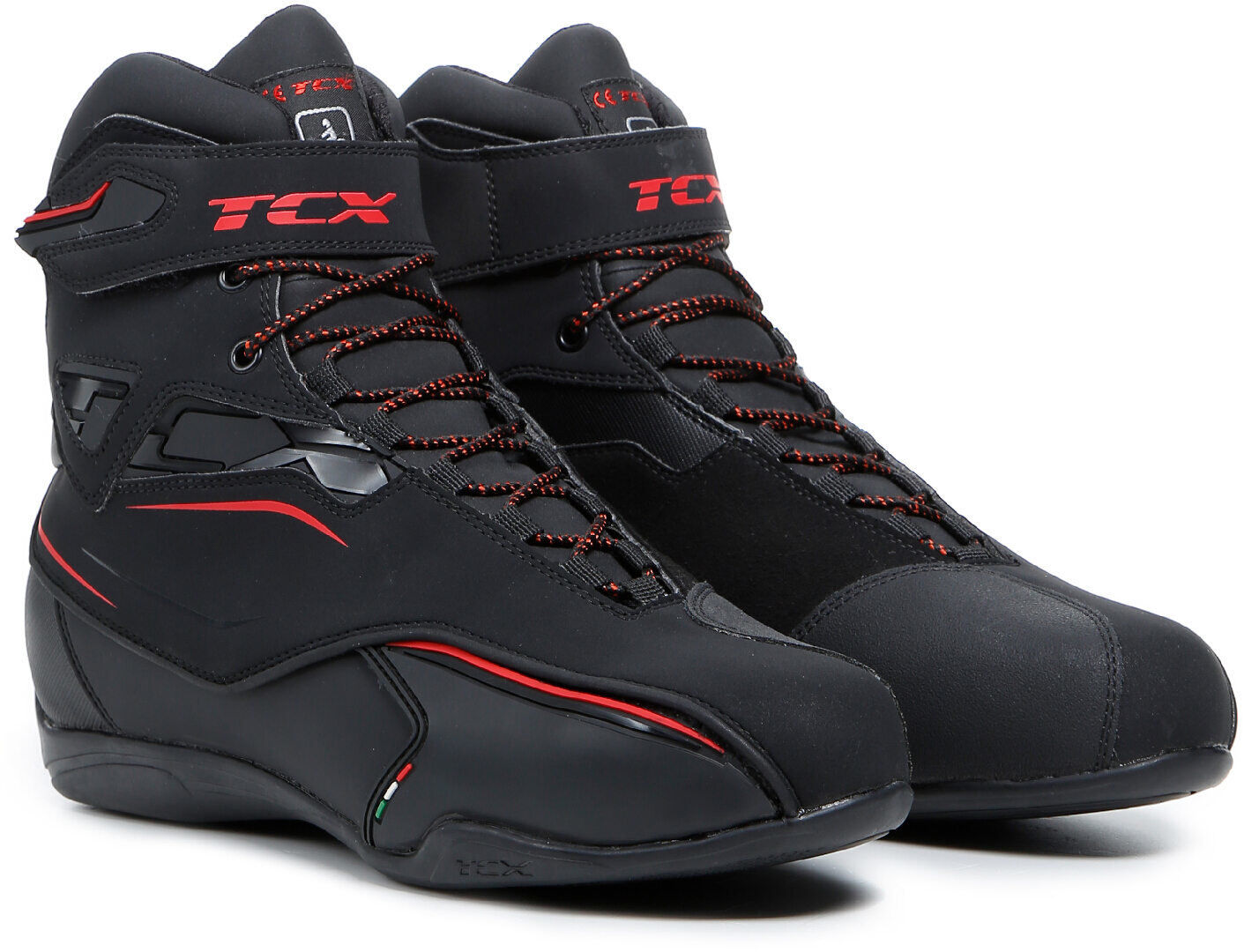 TCX Zeta Zapatos de motocicleta impermeables - Negro Rojo (36)