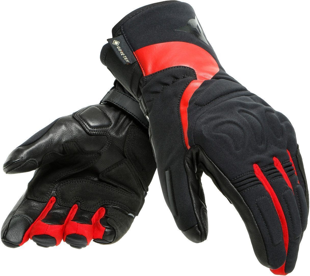 Dainese Nebula Gore-Tex Guantes de chaqueta de señora - Negro Rojo (M)