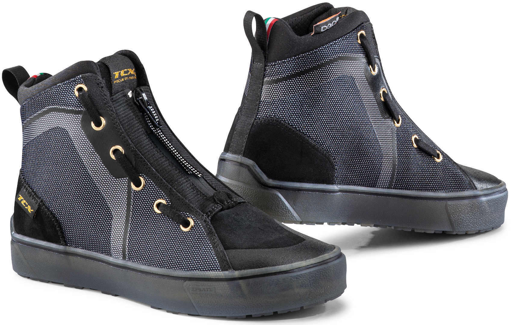 TCX Ikasu Impermeable Señoras Zapatos de Moto - Negro Plata (39)