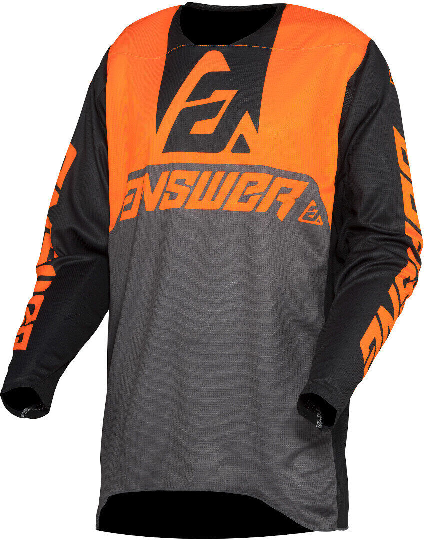 Answer Racing Answer Trinity Voyd Motocross Jersey - Negro Gris Naranja