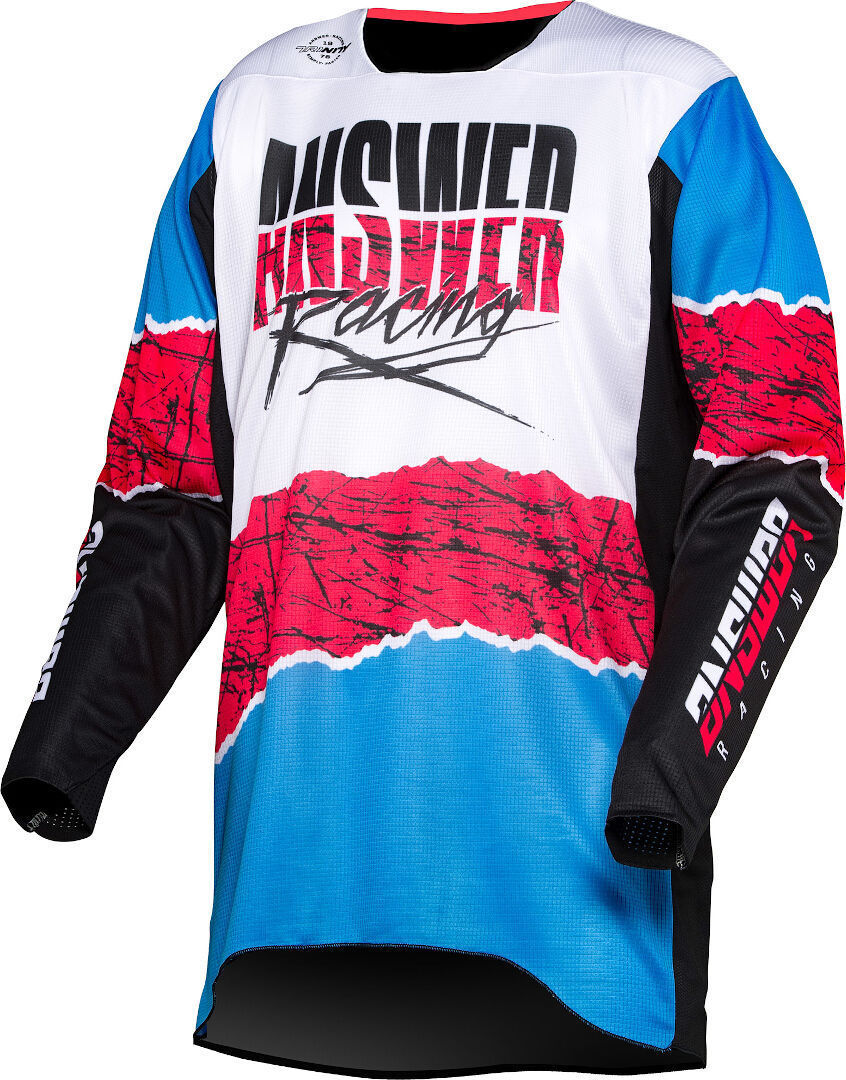 Answer Racing Answer Trinity Pro Glow Motocross Jersey - Negro Blanco Rosa (S)