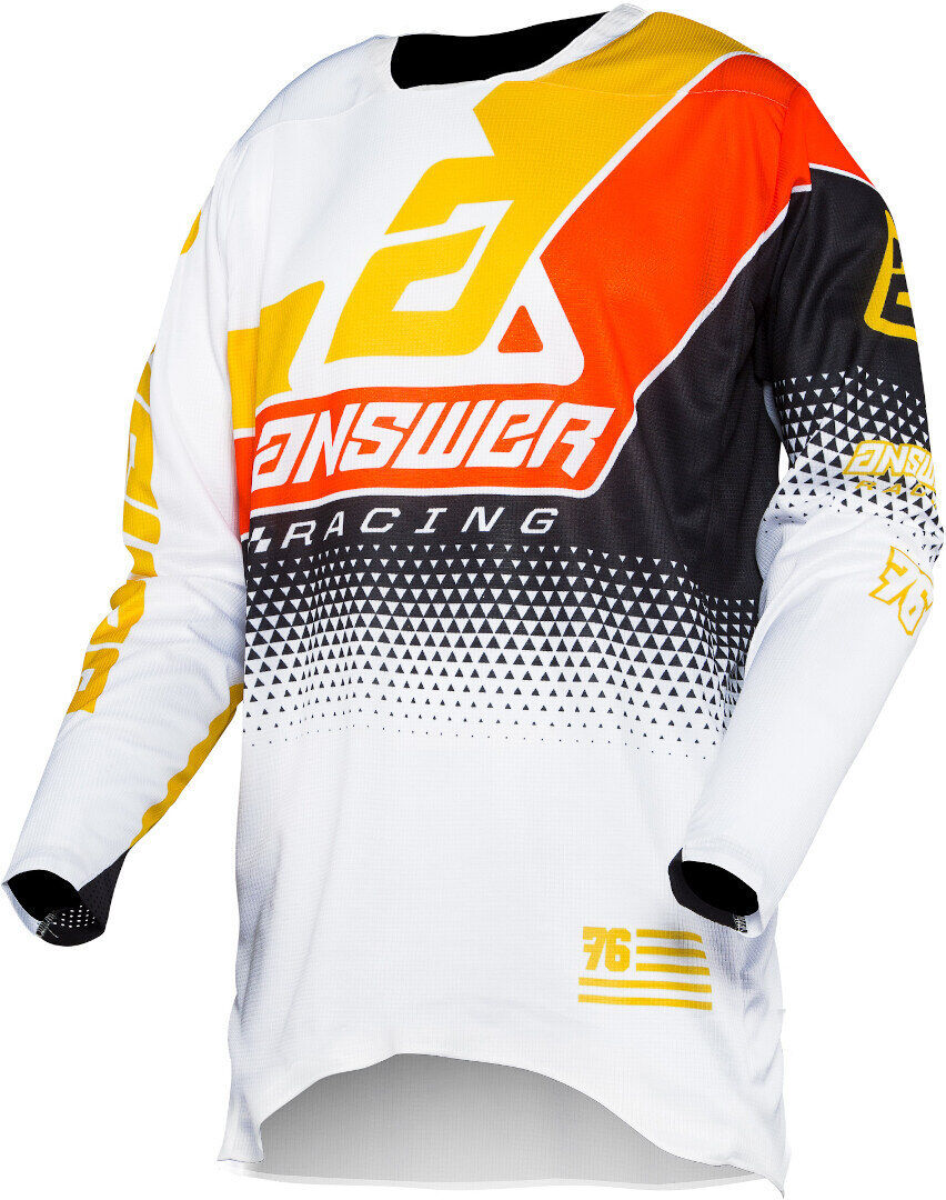 Answer Racing Answer Elite Korza Motocross Jersey - Negro Blanco Rojo (S)