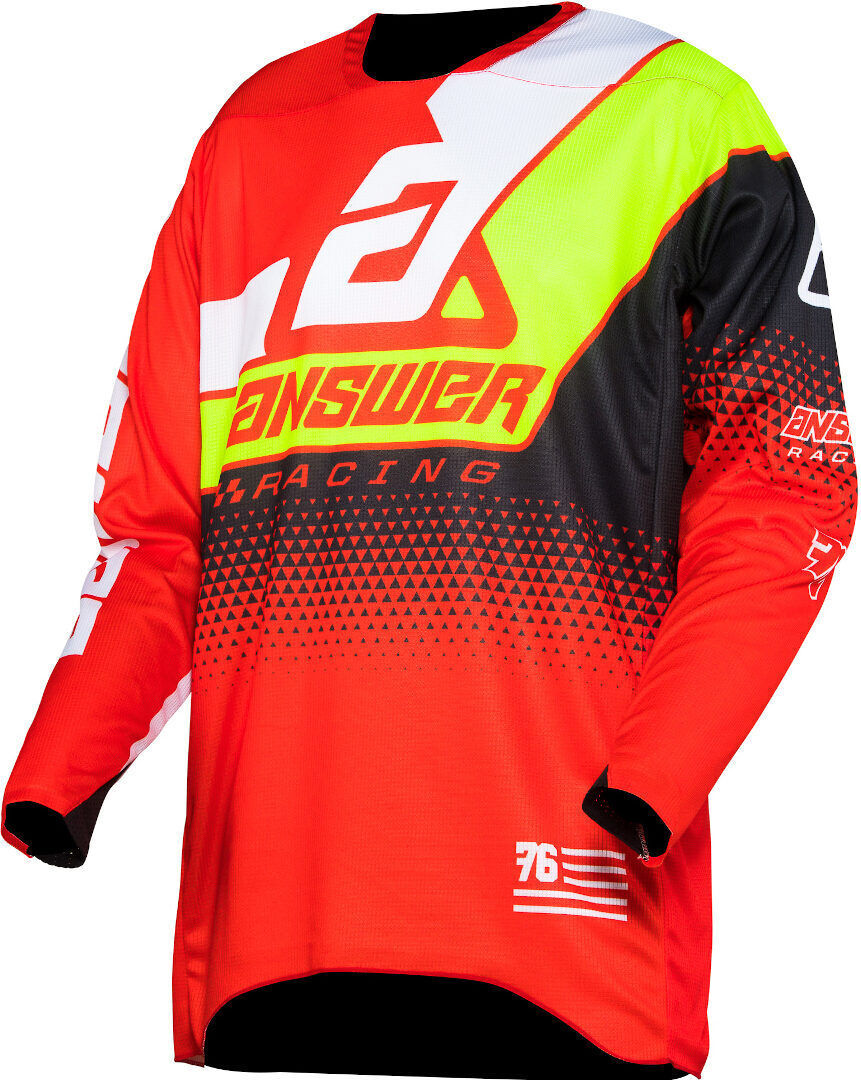 Answer Racing Answer Elite Korza Motocross Jersey - Negro Rojo Amarillo