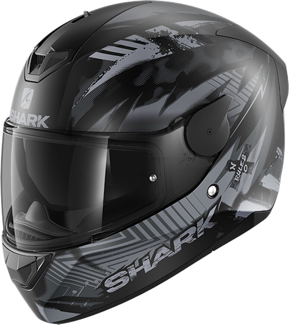 Shark D-Skwal 2 Penxa Casco - Negro Gris (XS)