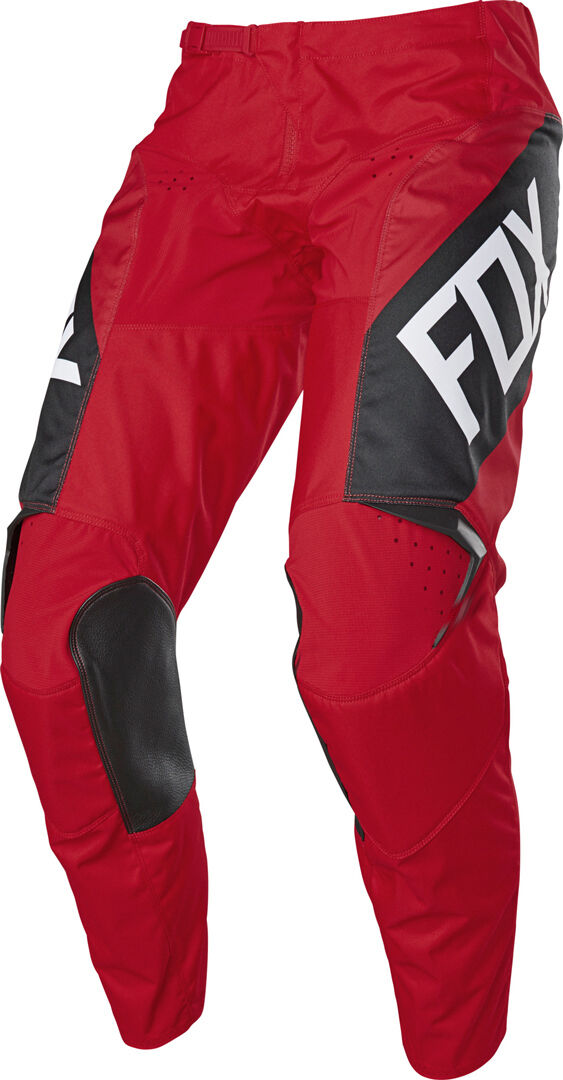 Fox 180 REVN Pantalones de Motocross Juvenil - Negro Blanco Rojo (XL)