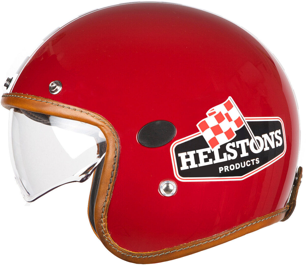 Helstons Flag Carbon Casco Jet - Rojo (XL)