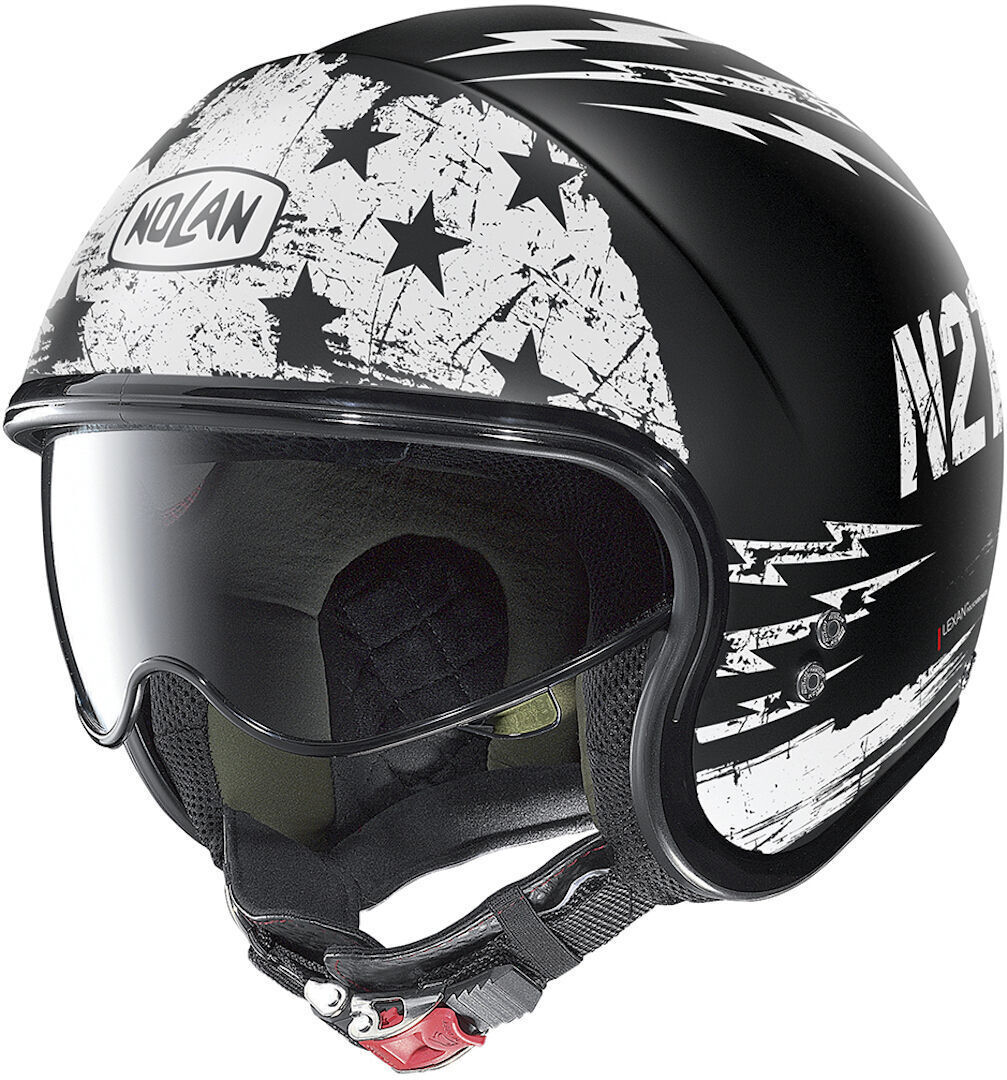 Nolan N21 Jetfire Casco Jet - Negro Rojo (XL)