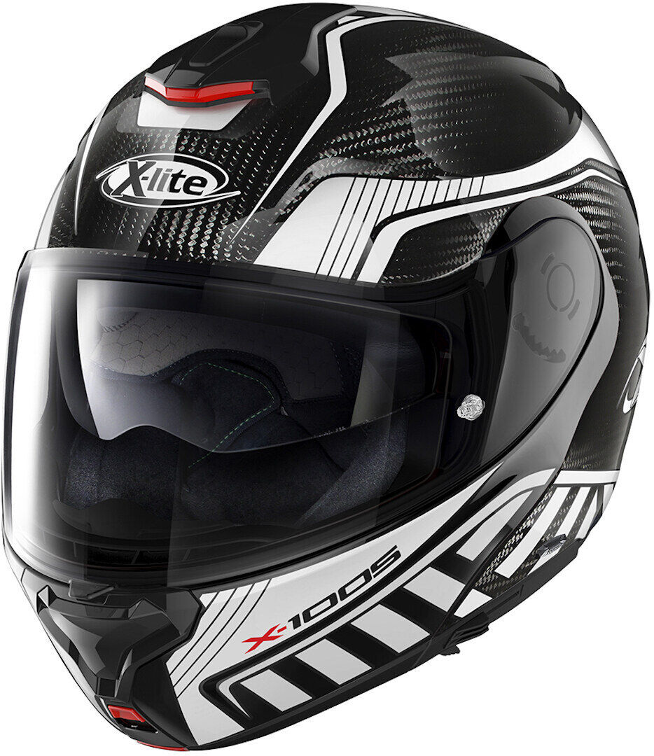 X-Lite X-1005 Ultra Carbon Cheyenne N-Com Casco - Negro Blanco (XS)