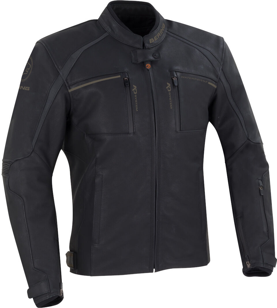 Bering Mendes Chaqueta de cuero de la motocicleta - Negro (2XL)