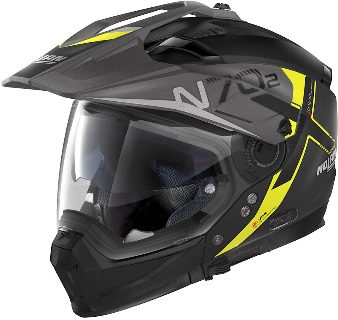 Nolan N70-2 X Bungee N-Com Casco - Negro Amarillo (XS)