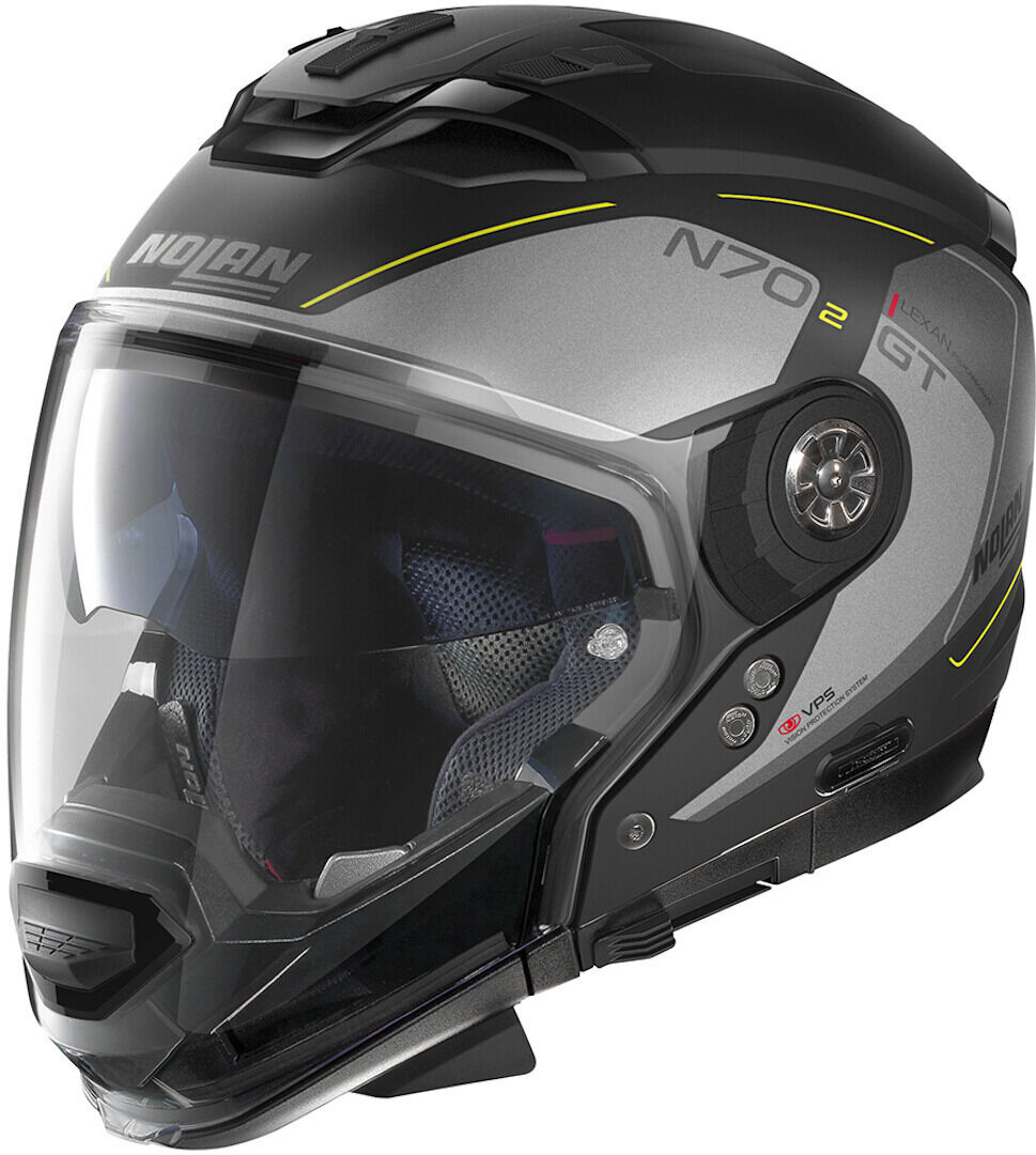 Nolan N70-2 GT Lakota N-Com Casco - Negro Amarillo (XS)