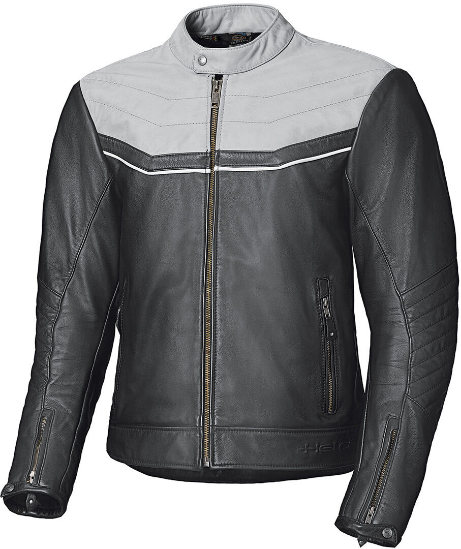 Held Heyden Chaqueta de cuero de la motocicleta - Negro Gris (56)