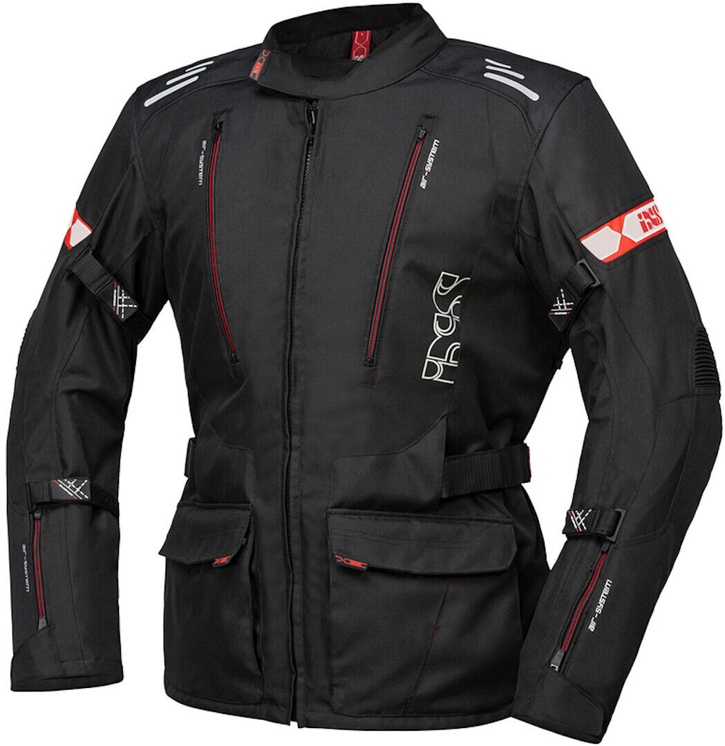 IXS Lorin-ST Chaqueta textil de motocicleta - Negro Rojo (M)