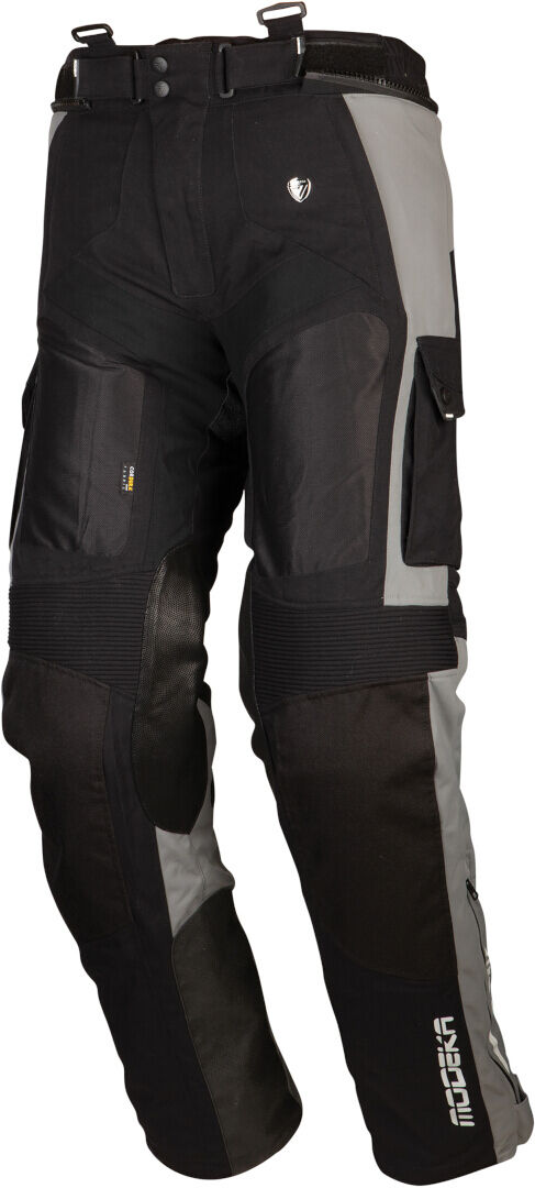 Modeka AFT Air Pantalones textiles de motocicleta - Negro Gris (4XL)