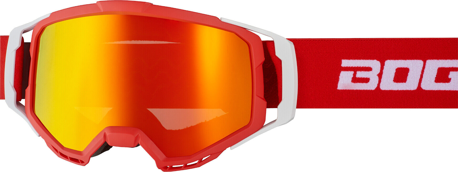 Bogotto B-1 Gafas de motocross - Blanco Rojo (un tamaño)
