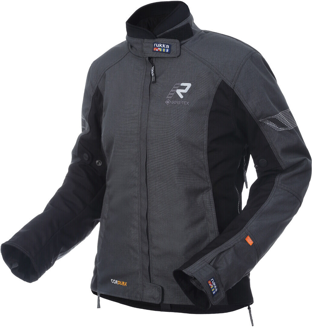 Rukka Start-R Chaqueta textil de la motocicleta de las señoras - Negro Gris (40)