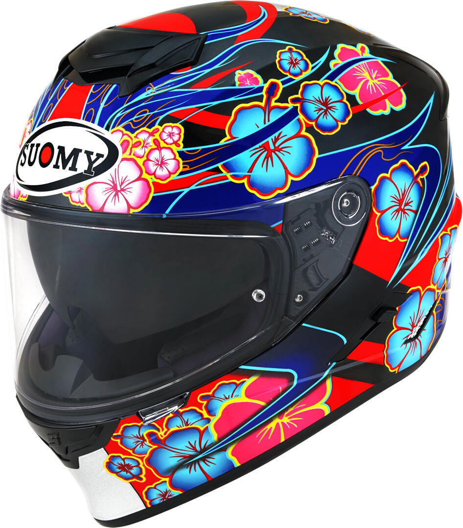 Suomy Stellar Flower Black Base Casco