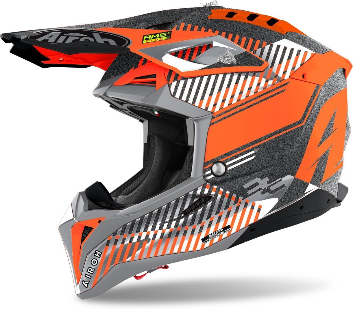 Airoh Aviator 3 Wave Carbon Casco de Motocross - Naranja (L)