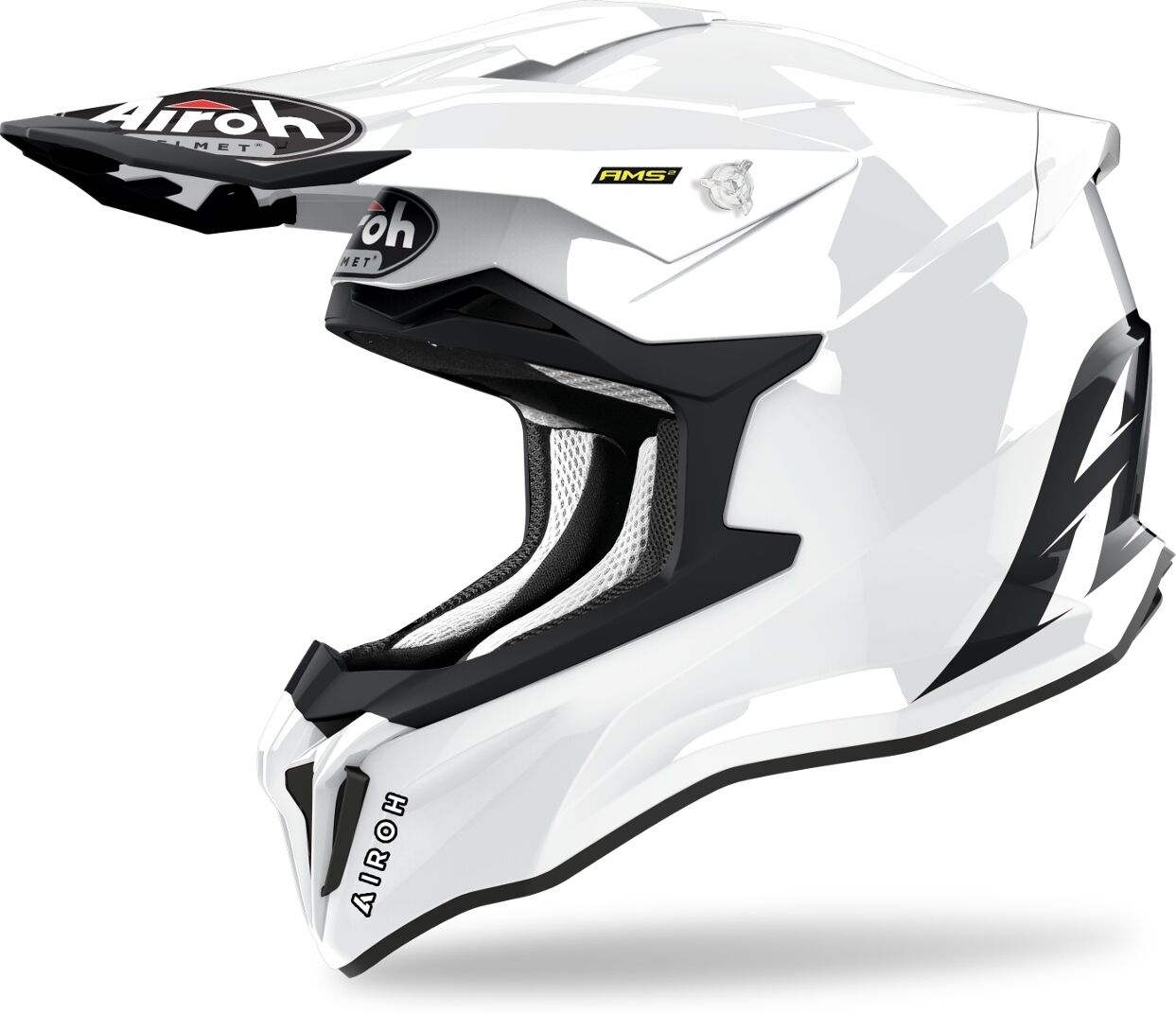 Airoh Strycker Color Carbon Casco de Motocross - Blanco (XL)