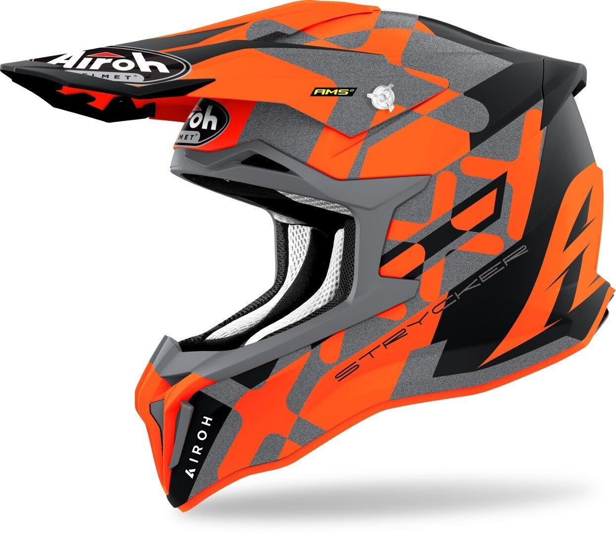 Airoh Strycker XXX Carbon Casco de motocross - Naranja (XS)