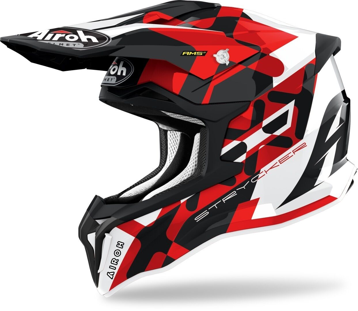 Airoh Strycker XXX Carbon Casco de motocross - Rojo