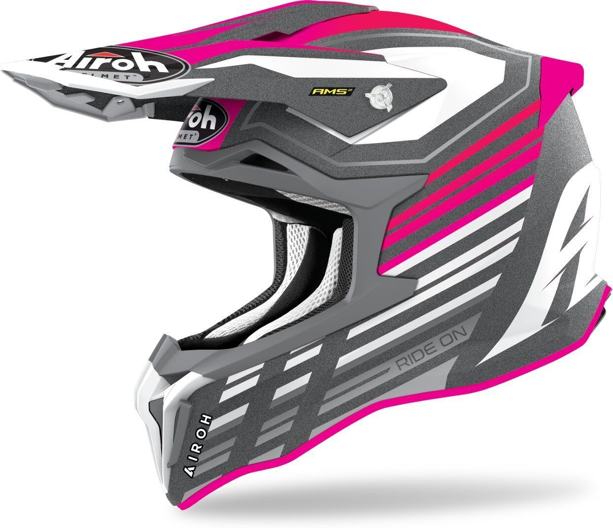 Airoh Strycker Shaded Carbon Casco de Motocross - Rosa (L)