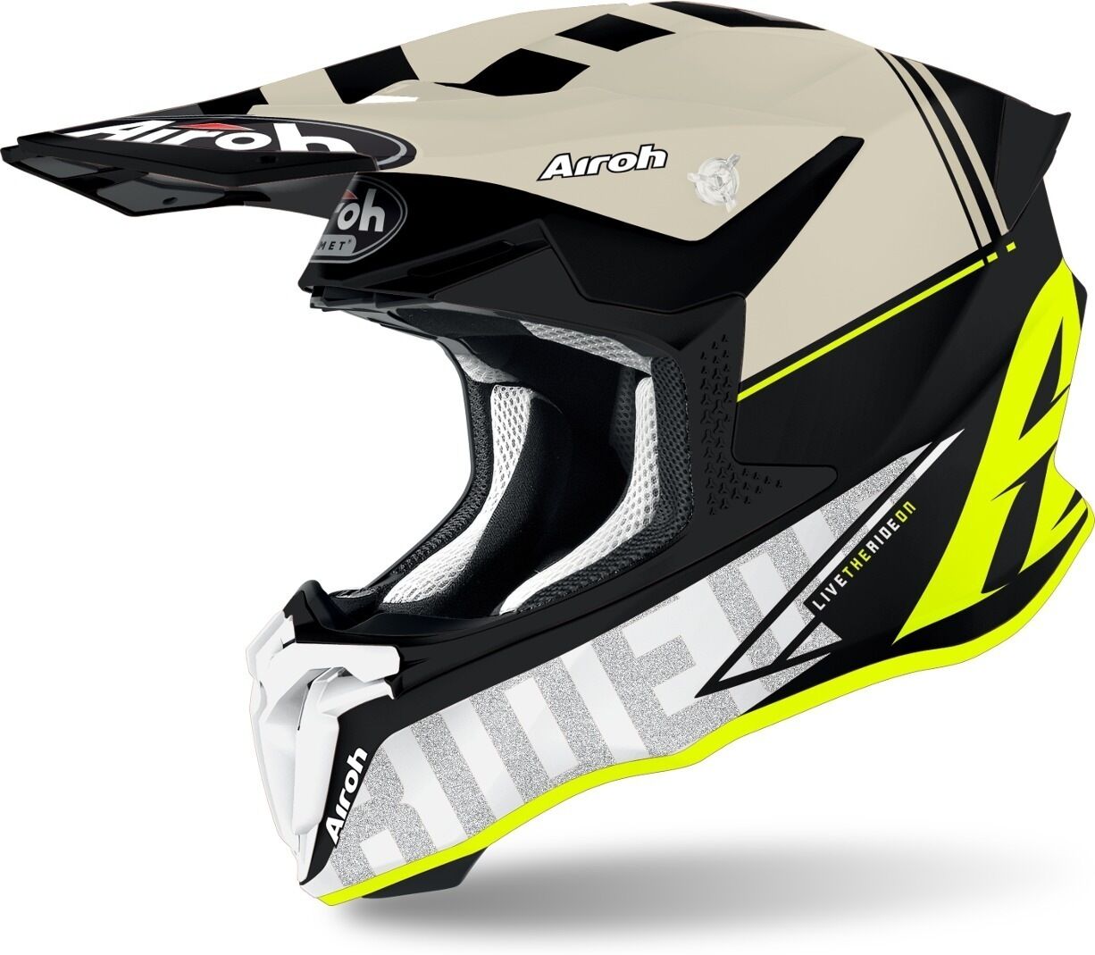 Airoh Twist 2.0 Tech Casco de Motocross - Amarillo (XS)