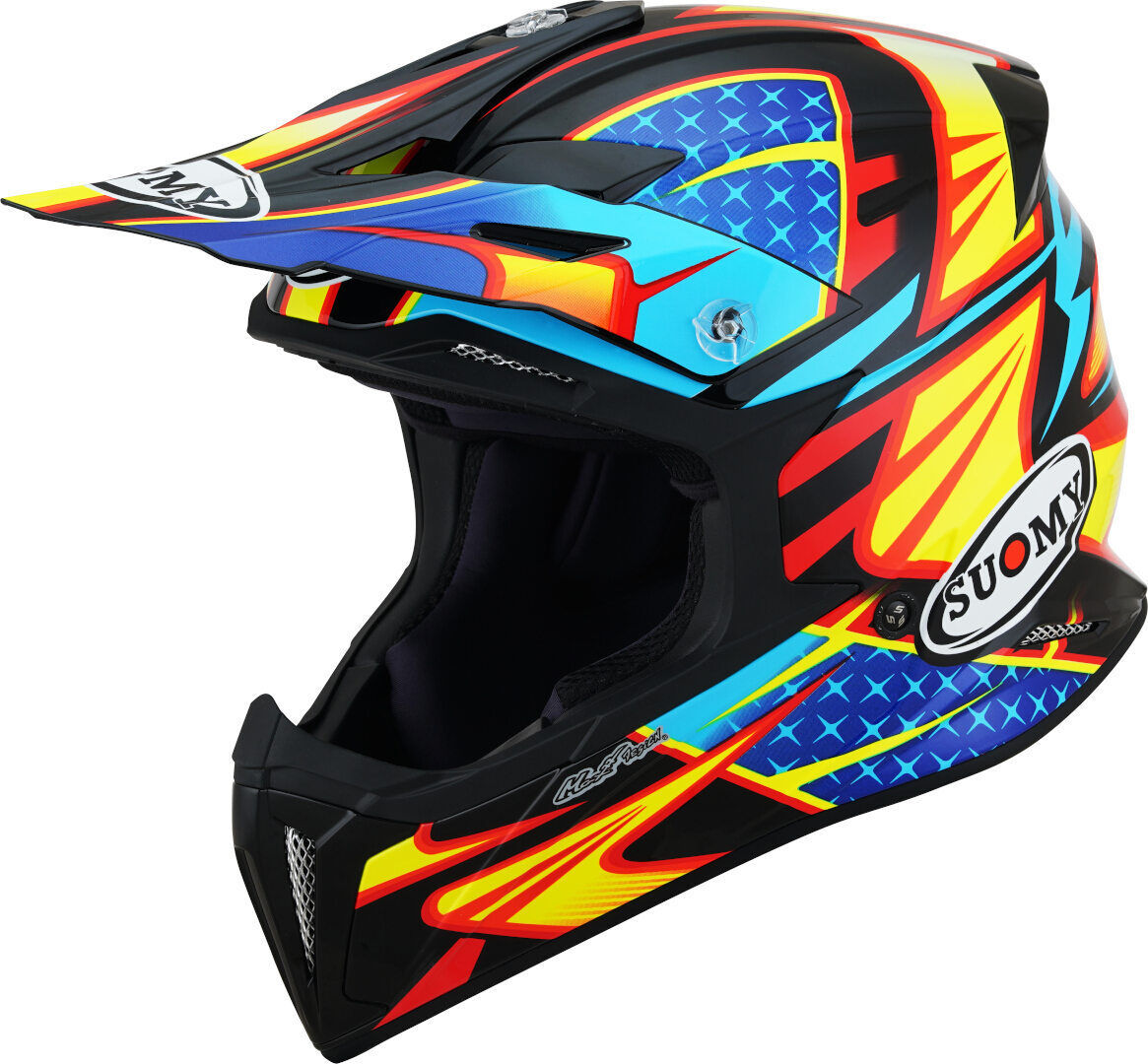 Suomy X-Wing Duel Casco de Motocross - Negro Amarillo (S)