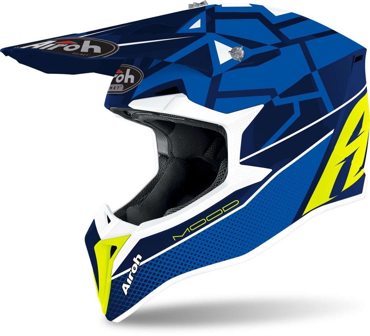 Airoh Wraap Mood Youth Casco Juvenil de Motocross - Azul (2XS)