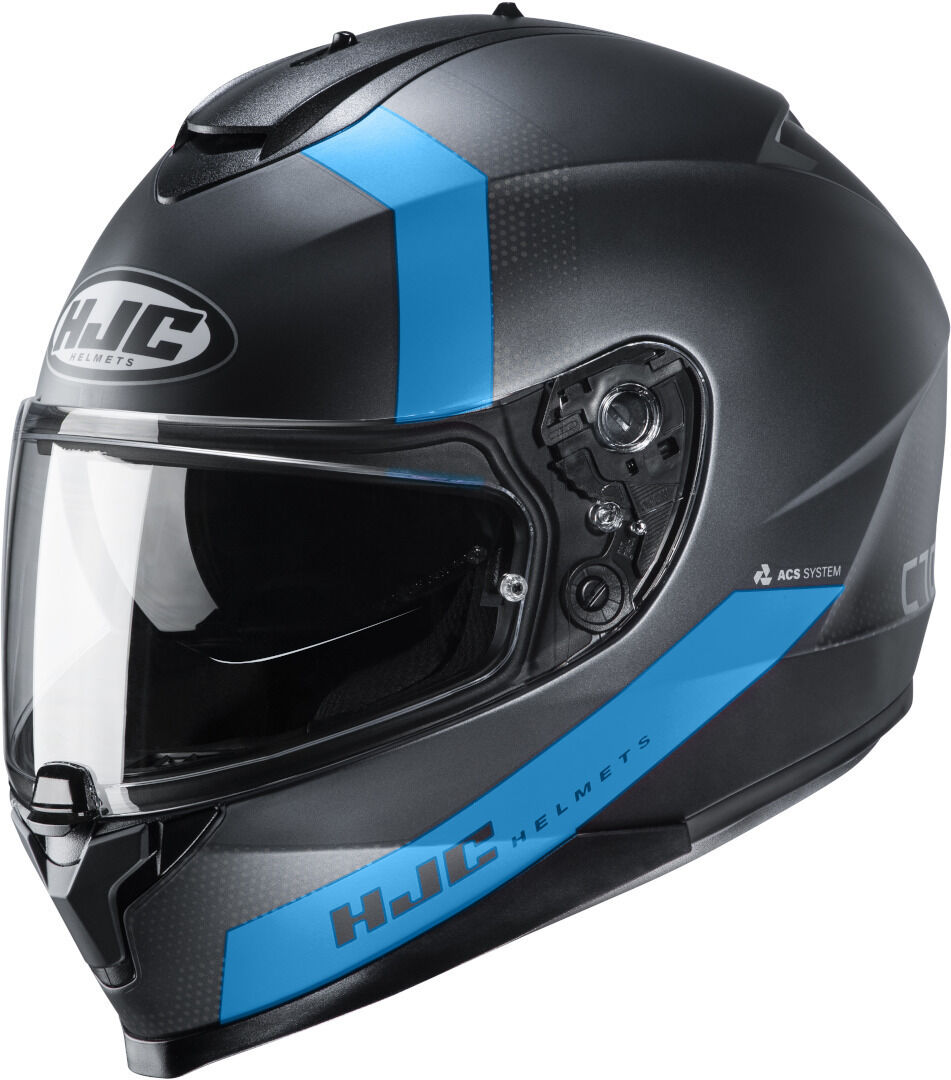 HJC C70 Eura Casco - Negro Azul (XL)