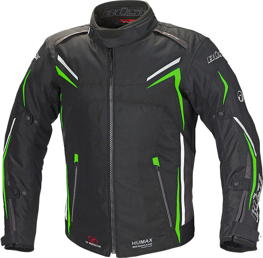 Büse Mugello Chaqueta textil de motocicleta - Negro Verde (3XL)