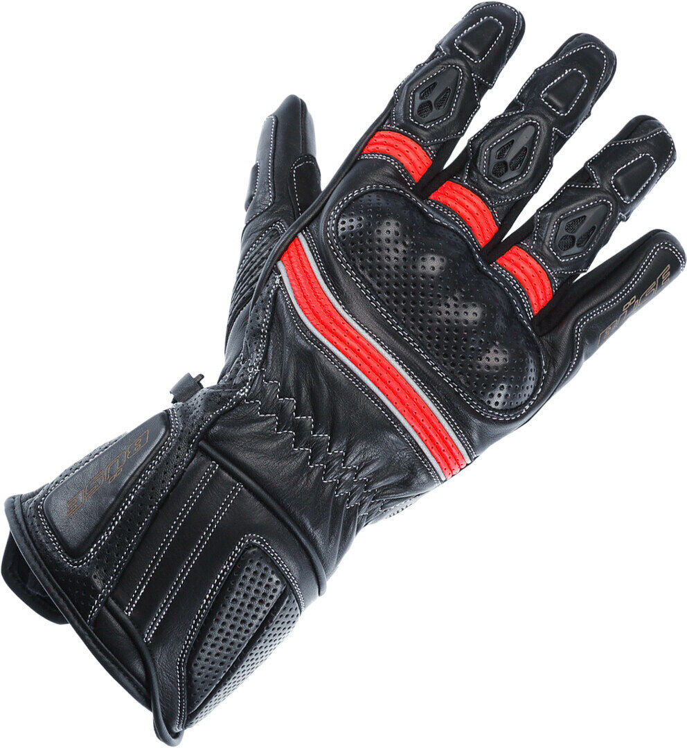 Büse Pit Lane Pro Guantes de moto - Negro Rojo (M L)