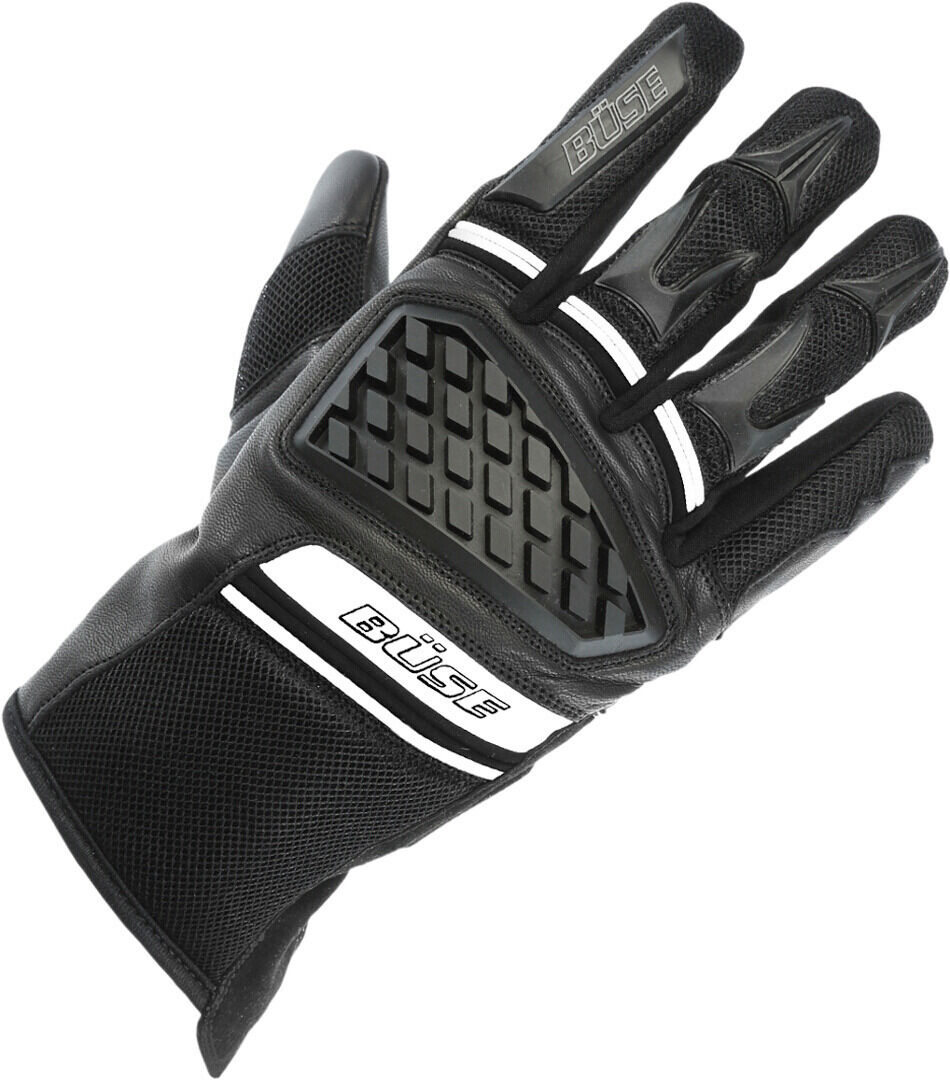 Büse Braga Guantes de moto - Negro Blanco (2XL)