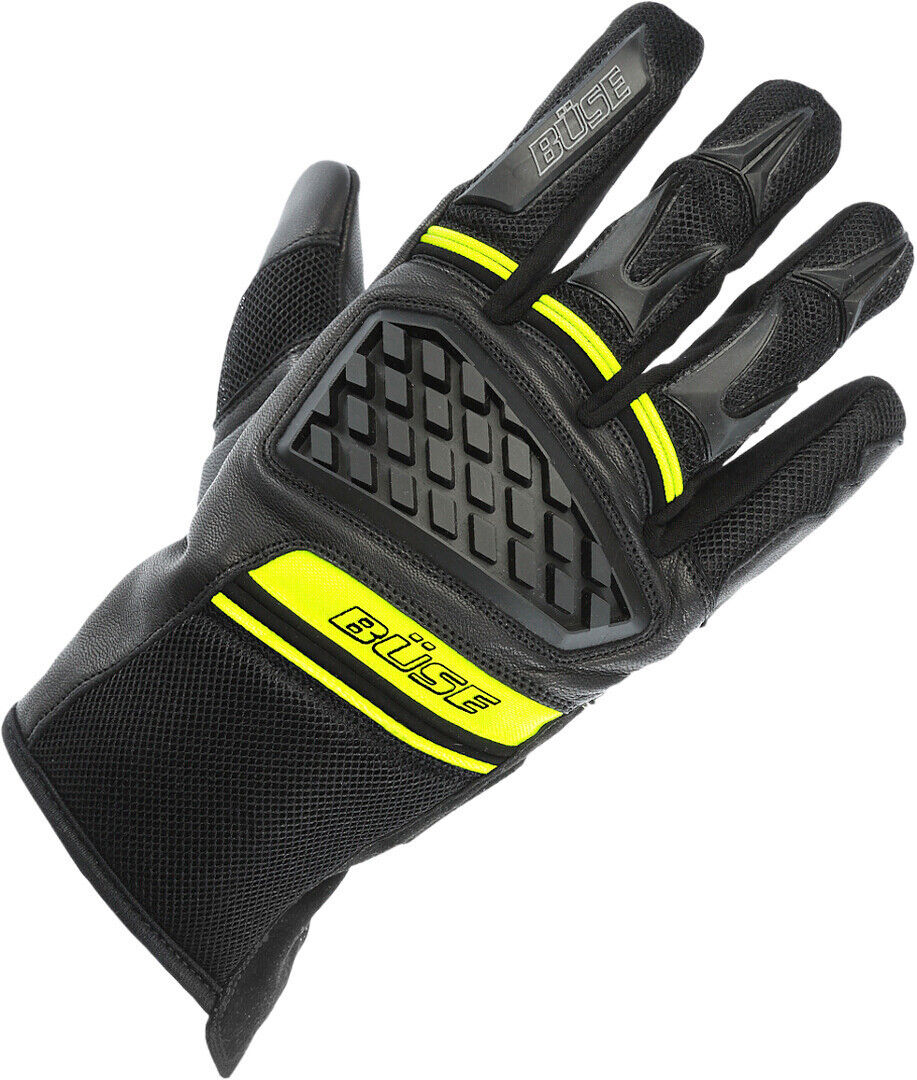 Büse Braga Guantes de moto - Negro Amarillo (M L)