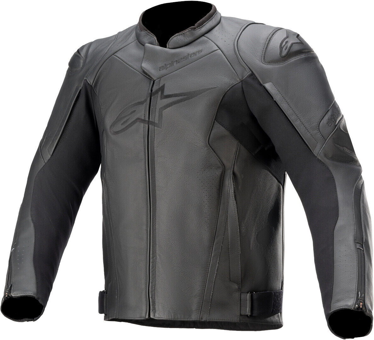 Alpinestars Faster V2 Chaqueta de cuero de la motocicleta - Negro (50)