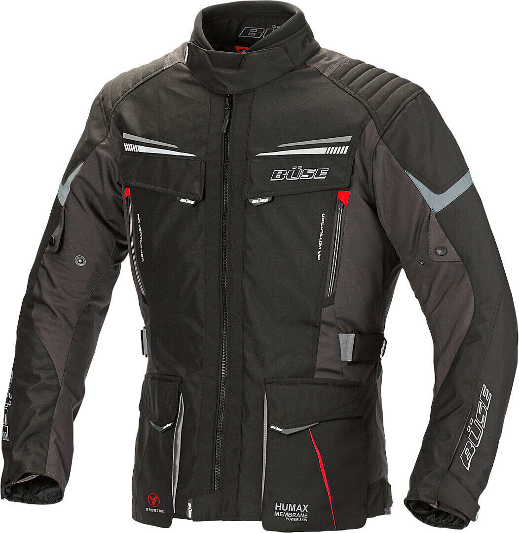 Büse Lago Pro Chaqueta textil de motocicleta - Negro (28)