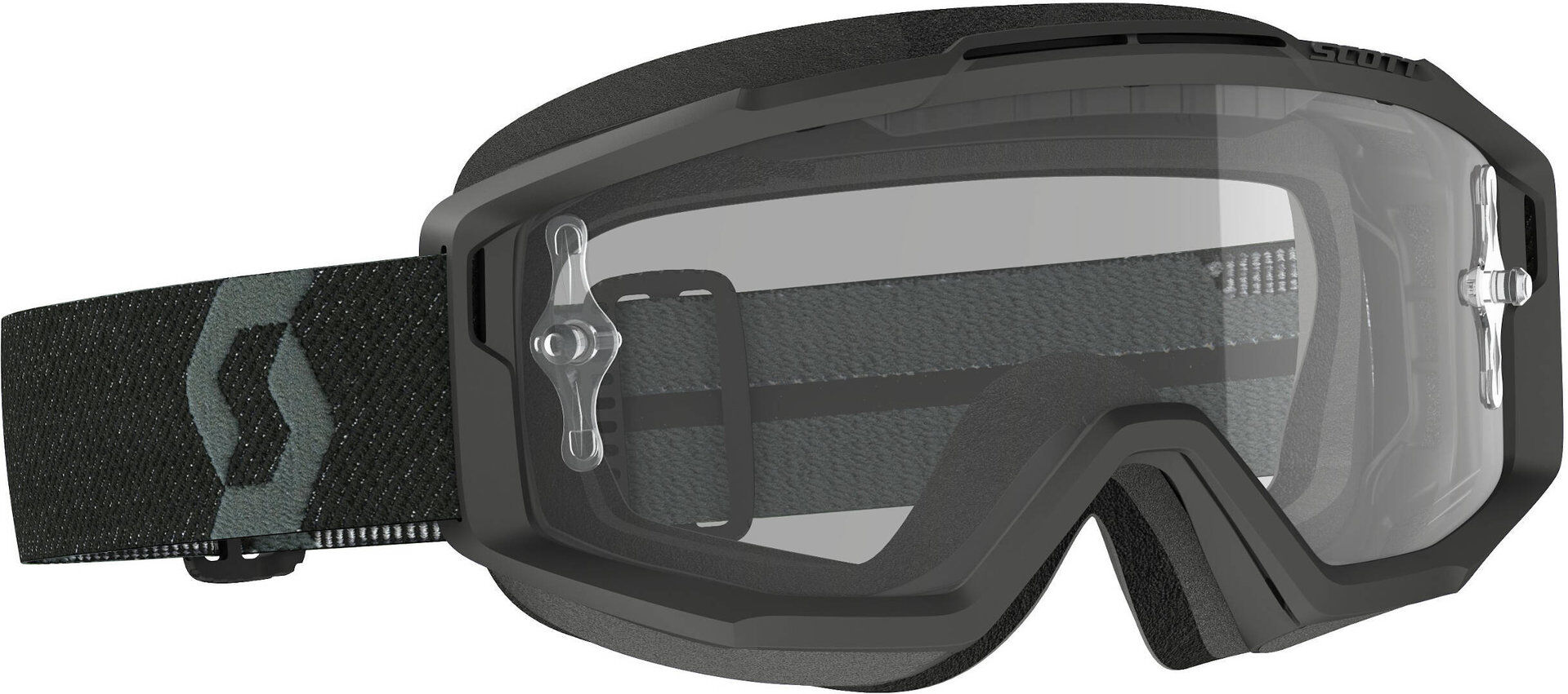 Scott Split OTG Gafas de Motocross negras/grises - transparente (un tamaño)