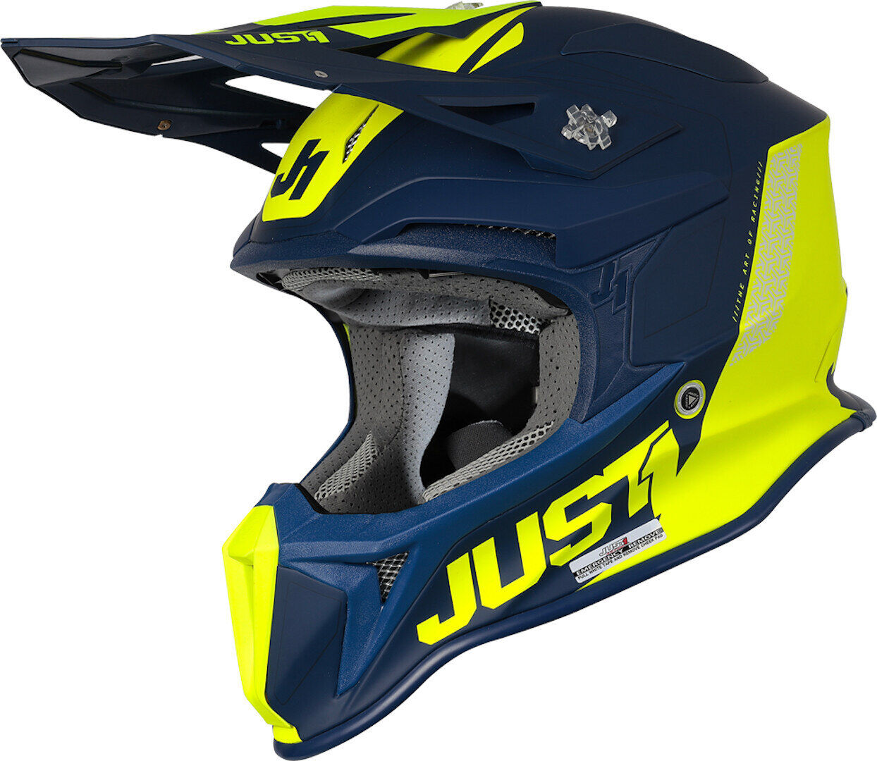 Just1 J18 Pulsar MIPS Casco de motocross - Azul Amarillo