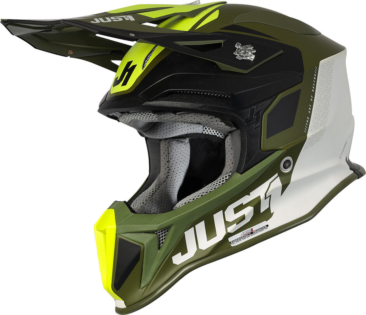 Just1 J18 Pulsar Army Limited Edition MIPS Casco de motocross - Verde