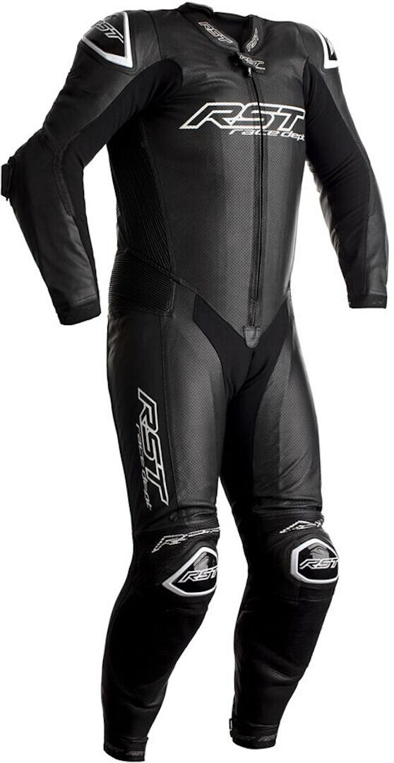 RST Race Dept V4.1 Airbag One Piece Motocicleta Cuero-Traje - Negro Blanco (XS)